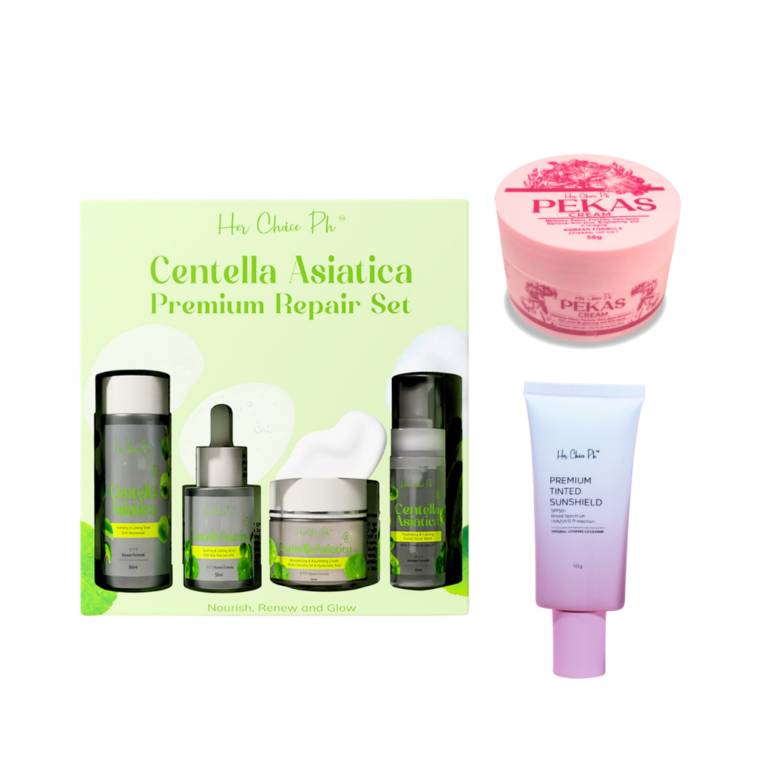 SET M Korean Glassy Skin Set (Tinted Sunshield)