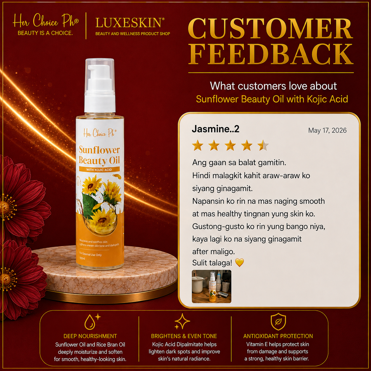 Sunflower Beauty Oil (100ml)