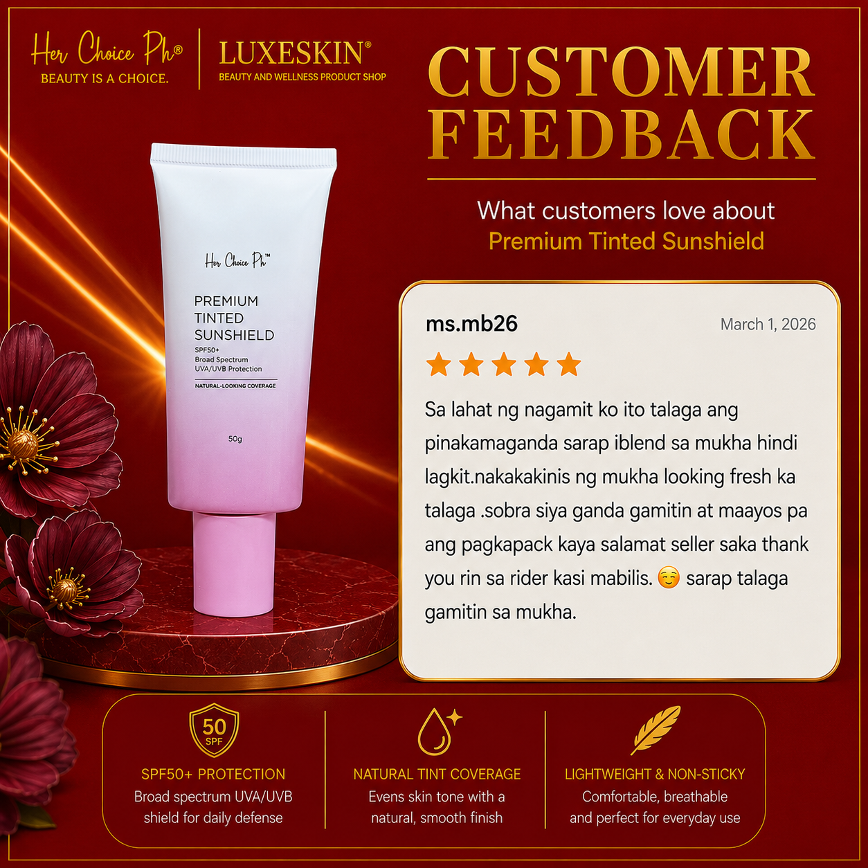 Premium Tinted Sunshield SPF50++++