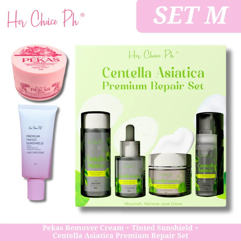 SET M Korean Glassy Skin Set (Tinted Sunshield)